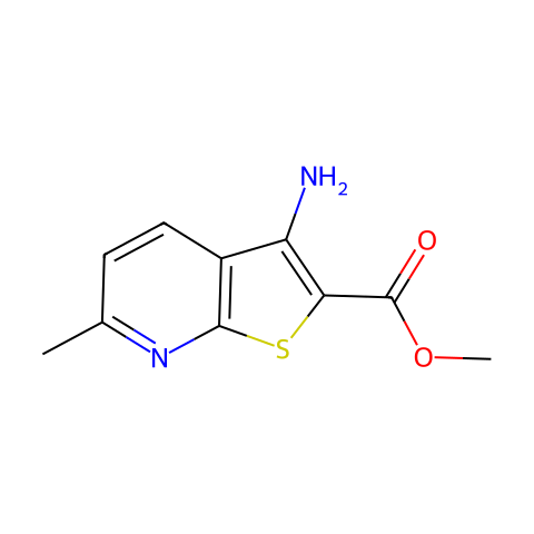 3-氨基-6-甲基噻吩[2,3-b]吡啶-2-甲酸甲酯结构图