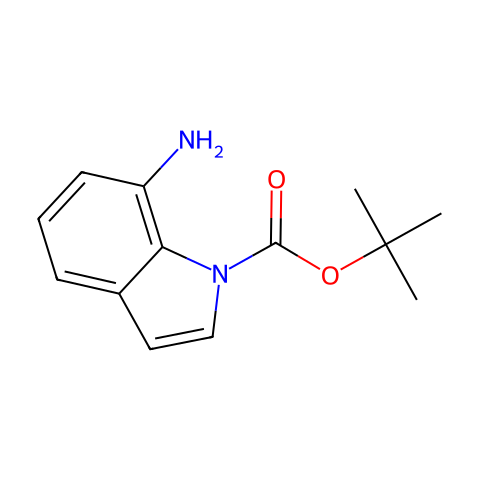 tert-Butyl 7-amino-1H-indole-1-carboxylate结构图