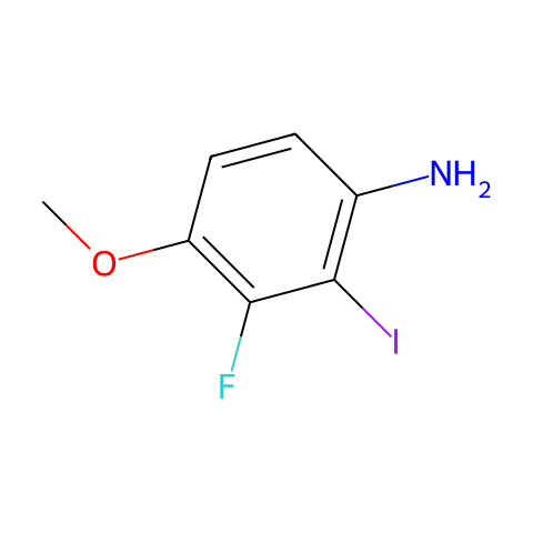 3-Fluoro-2-iodo-4-methoxyaniline结构图