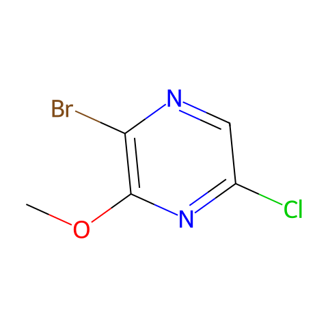 2-Bromo-5-chloro-3-methoxypyrazine结构图