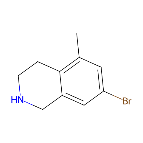 7-bromo-5-methyl-1,2,3,4-tetrahydroisoquinoline结构图