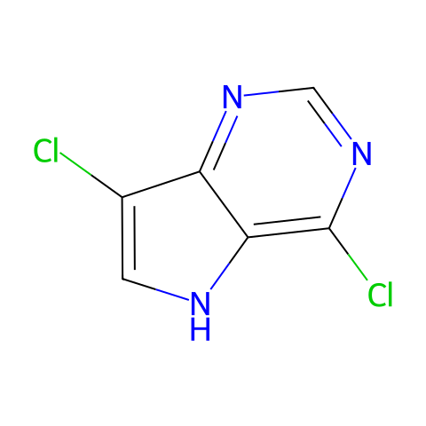 4,7-Dichloro-5H-pyrrolo[3,2-d]pyrimidine结构图