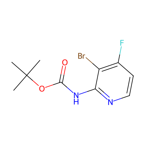 (3-溴-4-氟吡啶-2-基)氨基甲酸叔丁酯结构图