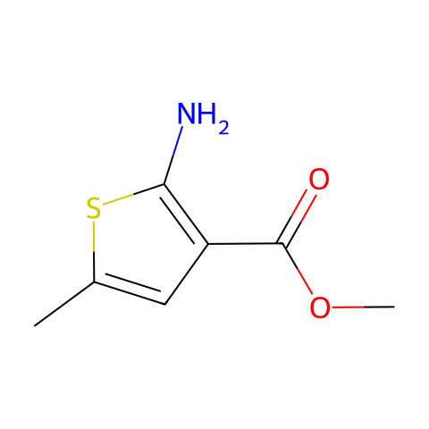 2-氨基-5-甲基噻吩-3-羧酸甲酯结构图