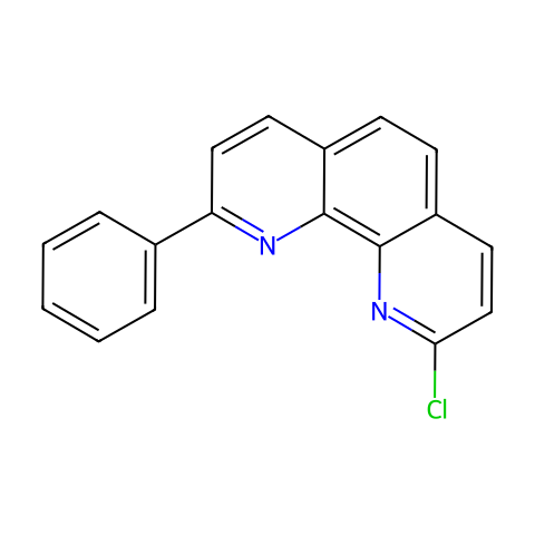 2-氯-9-苯基-1,10-菲咯啉结构图