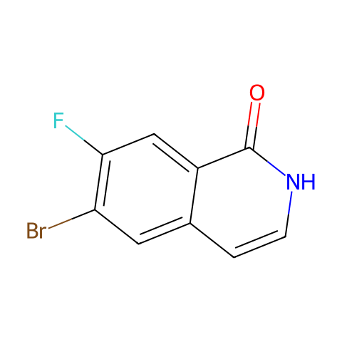 6-bromo-7-fluoro-2H-isoquinolin-1-one结构图