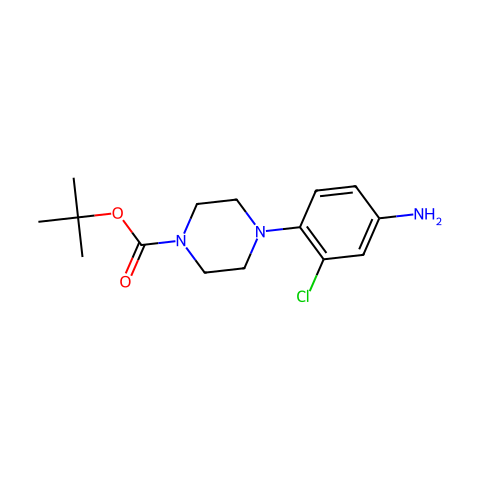 4-(4-Boc-piperazin-1-yl)-3-chloroaniline结构图