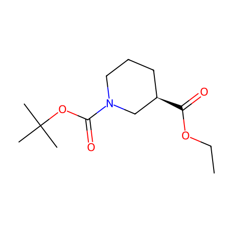 (R)-1-Boc-3-哌啶甲酸乙酯结构图