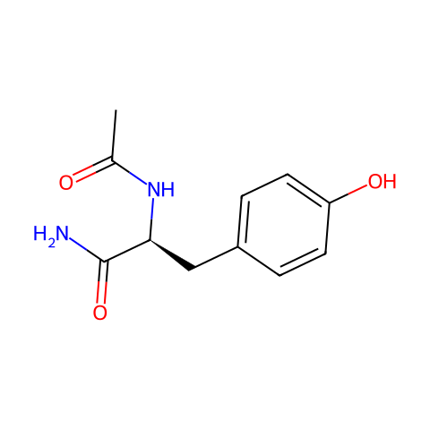 N-乙酰基-L-酪氨酰胺结构图