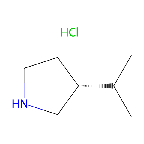 (3R)-3-(propan-2-yl)pyrrolidine hydrochloride结构图