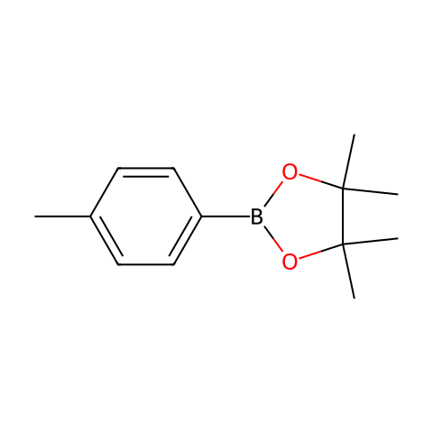4,4,5,5-四甲基-2-(对甲苯基)-1,3,2-二氧杂环戊硼烷结构图