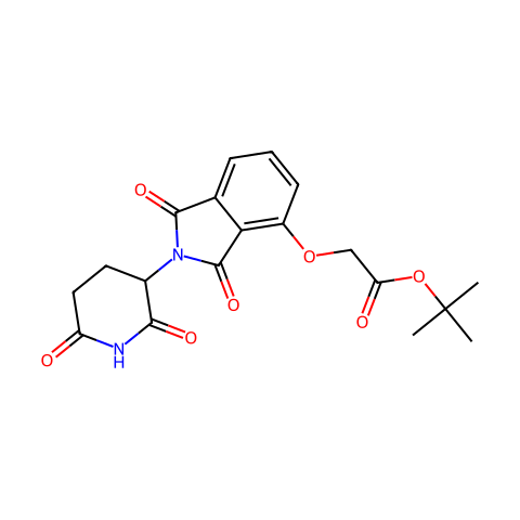 Thalidomide-4-O-CH2-COO(t-Bu)结构图