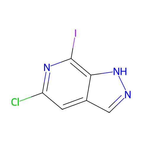 5-chloro-7-iodo-1H-pyrazolo[3,4-c]pyridine结构图