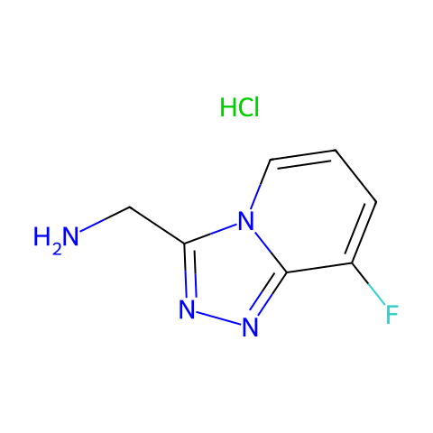 (8-氟-[1,2,4]三唑并[4,3-a]吡啶-3-基)甲胺盐酸盐结构图
