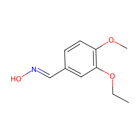 3-Ethoxy-4-methoxybenzaldehyde oxime结构图