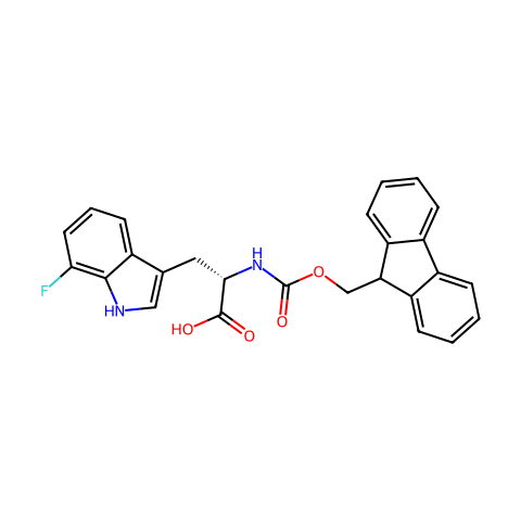 N-Fmoc-7-fluoro-L-tryptophan结构图