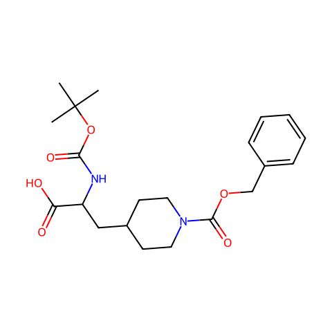 2-(BOC-氨基)-3-(1-CBZ-4-哌啶基)丙酸结构图