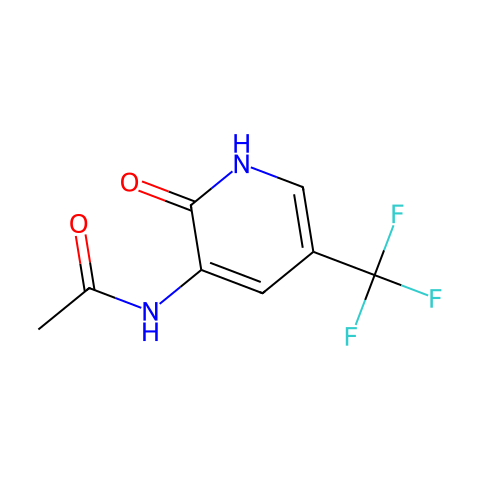 3-乙酰氨基-2-羟基-5-(三氟甲基)吡啶结构图