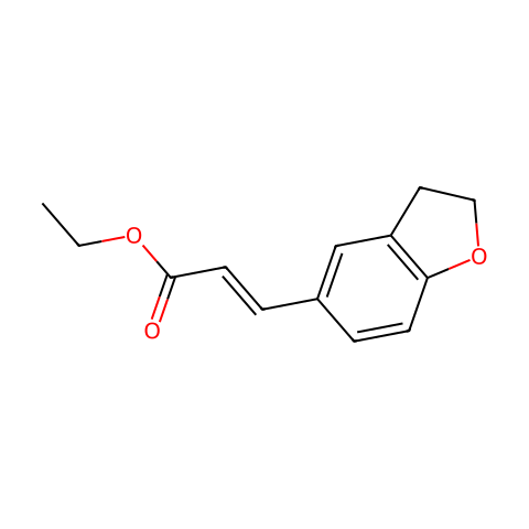 Ethyl 3-(2,3-Dihydrobenzofuran-5-yl)propenoate结构图