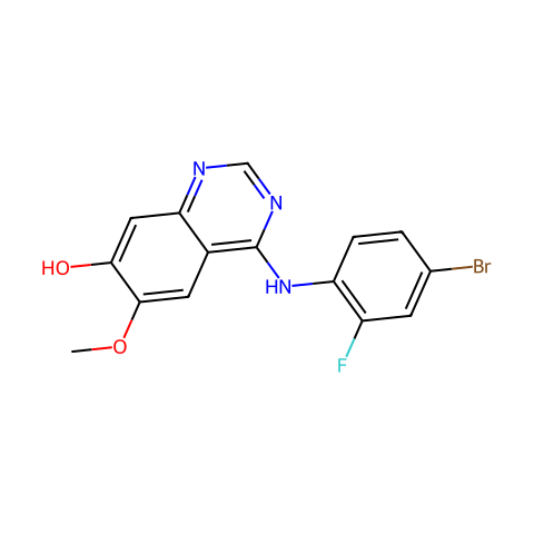 4-[(4-Bromo-2-fluorophenyl)amino]-6-methoxy-7-Quinazolinol结构图