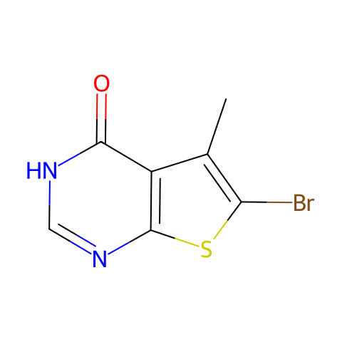 6-bromo-5-methyl-1H-thieno[2,3-d]pyrimidin-4-one结构图