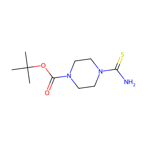 4-BOC-哌嗪-1-硫酰胺结构图