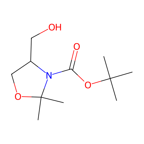 TERT-BUTYL 4-(HYDROXYMETHYL)-2,2-DIMETHYL-1,3-OXAZOLIDINE-3-CARBOXYLATE结构图