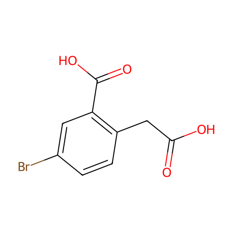 5-Bromo-2-(carboxymethyl)benzoic acid结构图