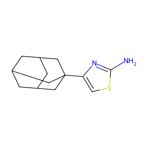 4-(1-金刚烷基)-2-氨基噻唑结构图