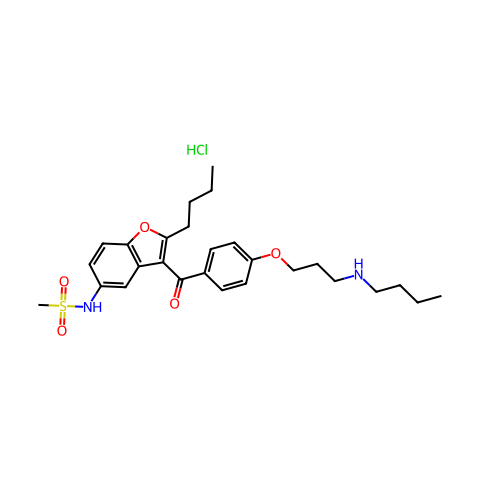 Desbutyl Dronedarone Hydrochloride结构图