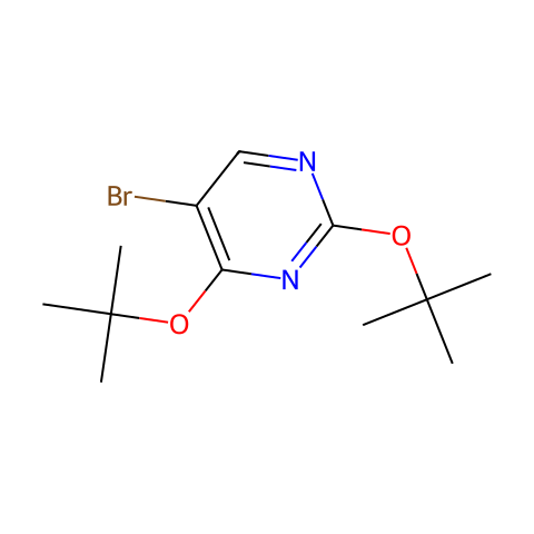 5-溴-2,4-二-(叔丁氧基)嘧啶结构图