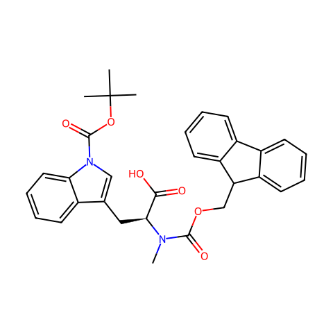 Fmoc-甲基色氨酸(boc)-OH结构图