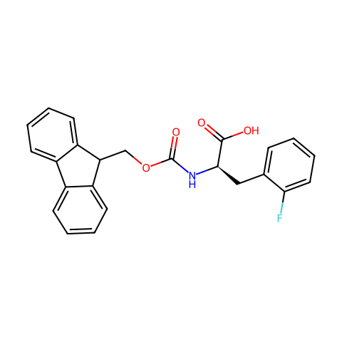 FMOC-D-2-氟苯丙氨酸结构图
