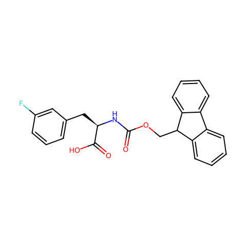 Fmoc-D-3-氟苯丙氨酸结构图