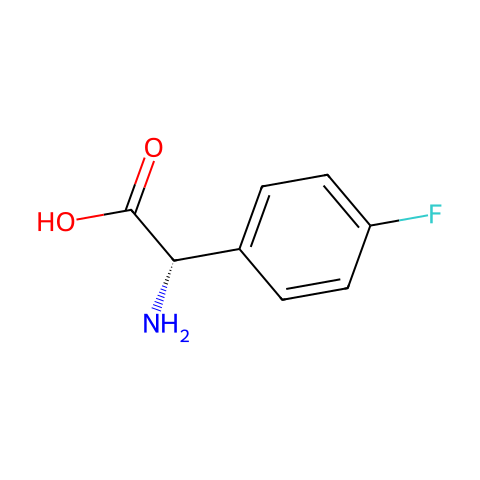 4-氟-L-2-苯基甘氨酸结构图