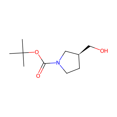 (S)-1-Boc-3-羟甲基吡咯烷结构图