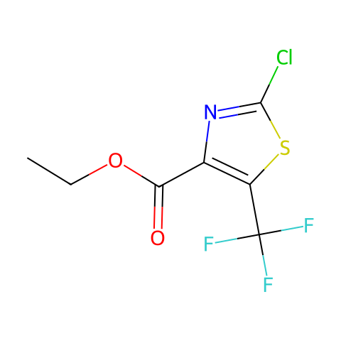 2-氯-5-(三氟甲基)噻唑-4-羧酸乙酯结构图
