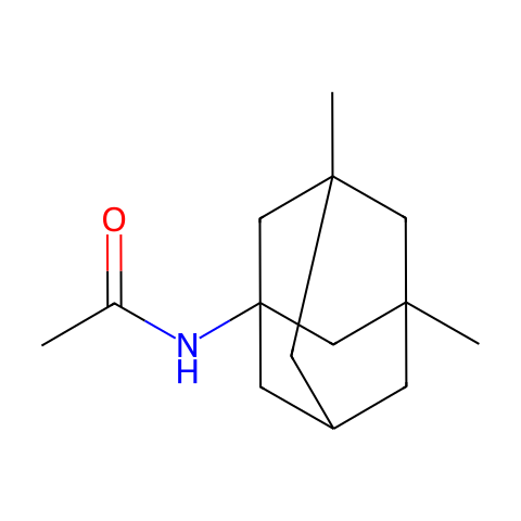1-乙酰氨基-3,5-二甲基金刚烷结构图