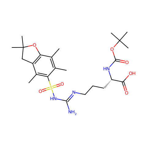 Boc-精氨酸(Pbf)-OH结构图