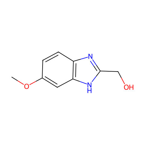 2-(羟甲基)-5-甲氧基苯并咪唑结构图