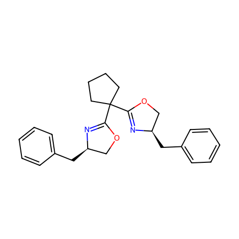 (4R,4'R)-2,2'-环亚戊基双[4,5-二氢-4-苄基噁唑结构图