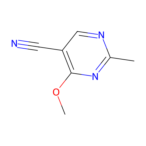 5-Pyrimidinecarbonitrile, 4-methoxy-2-methyl- (7CI,8CI,9CI)结构图