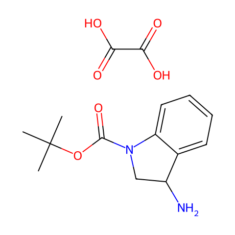3-氨基吲哚-1-羧酸叔丁酯 草酸盐结构图