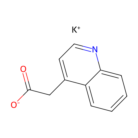 Potassium 2-(quinolin-4-yl)acetate结构图