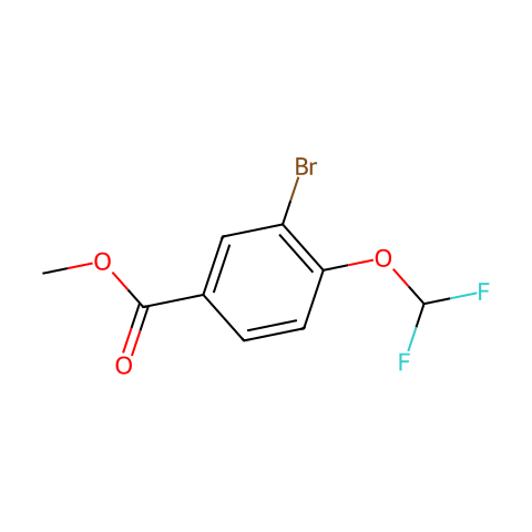 Methyl 3-broMo-4-(difluoroMethoxy)benzoate结构图