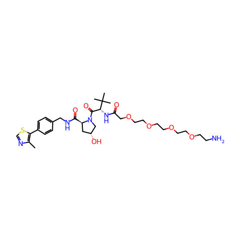 (S，R.S)-AHPC-PEG4-胺盐酸盐结构图