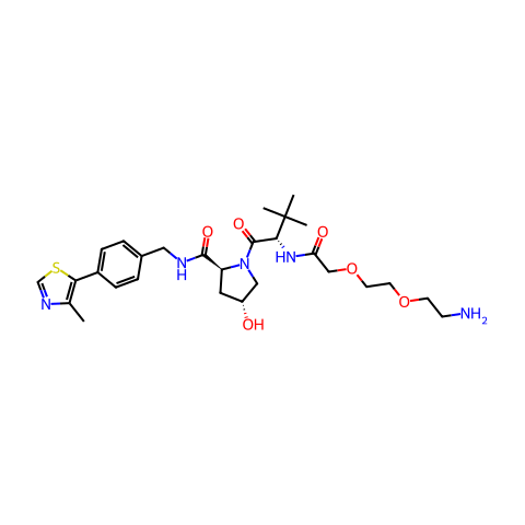 (S，R.S)-AHPC-PEG2-胺盐酸盐结构图