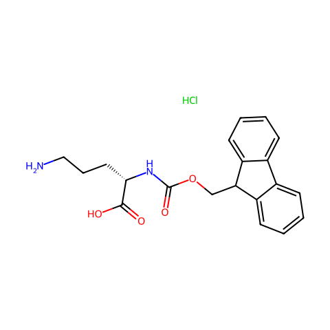 L-芴甲氧羰基鸟氨酸盐酸盐结构图