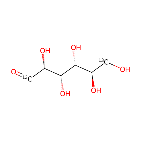 D-葡萄糖-1,6-13C2结构图
