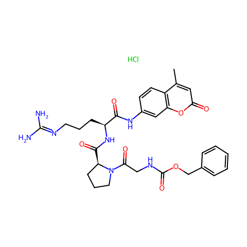Z-Gly-Pro-Arg-AMC hydrochloride结构图